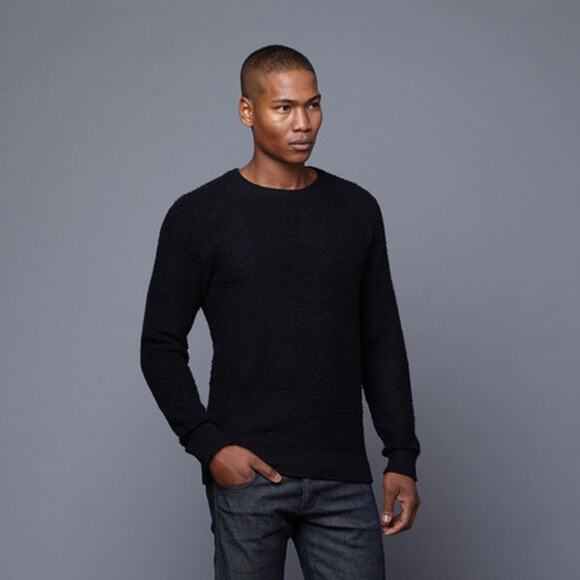 Deus ex Machina Yeti Lambswool Blend Textured Crewneck Sweater Large - Picture 1 of 14